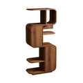 Moderne houten kast met open en gesloten opbergruimte
