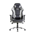 Ergonomische Gaming Stoel met Zwart-Witte Bekleding